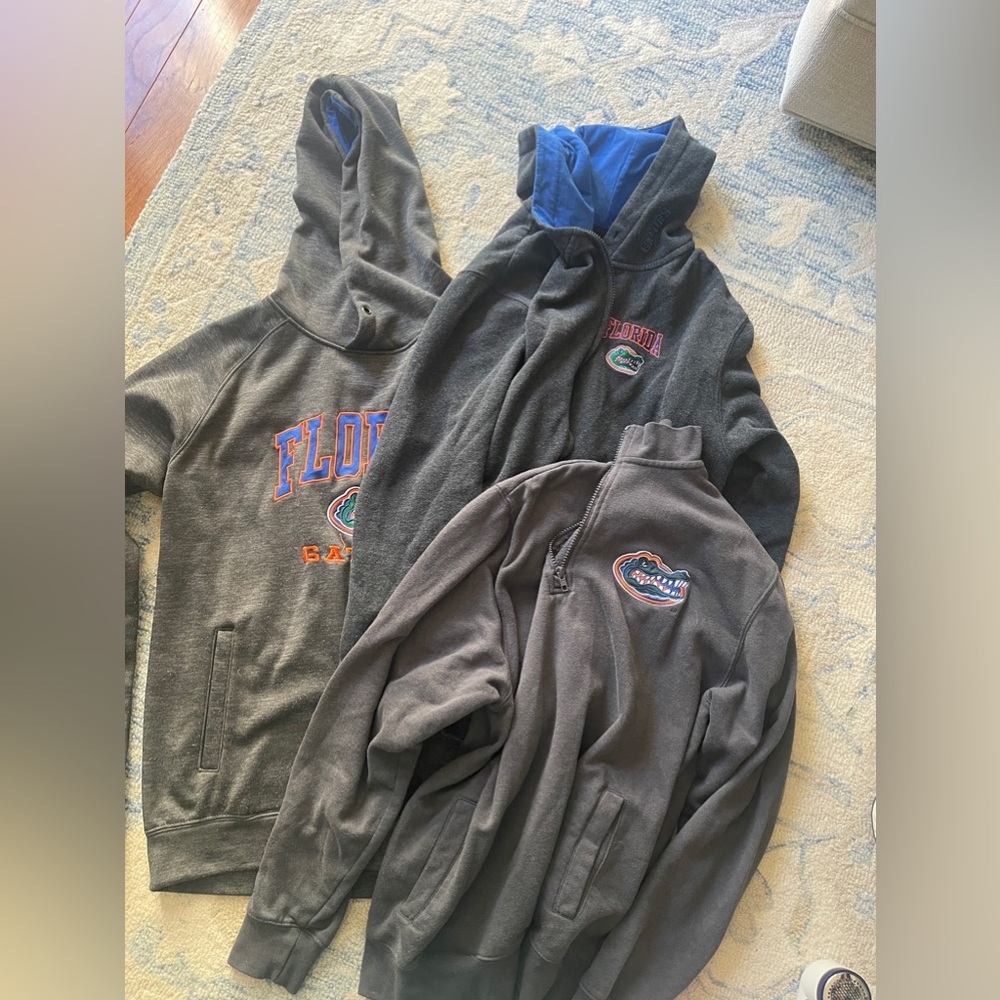 SOLD Lot 3 men’s UF Gator University of Florida sweatshirt jacket pullover large